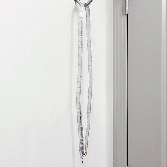 Nancy Gonzalez Silver Crocodile Crossbody Shoulder Replacement Bag Strap - Picture 1 of 4